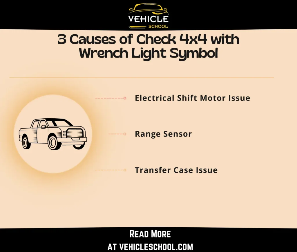 Causes of f150 check 4x4 wrench light  symbol